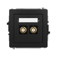 KARLIK DECO 12DGF-2.1  Gniazdo antenowe podwójne typu F (SAT) pozłacany