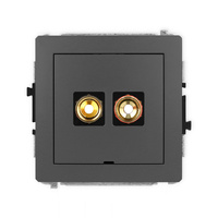 KARLIK DECO 28DGGBO-4 Gniazdo głośnikowe pojedyńcze