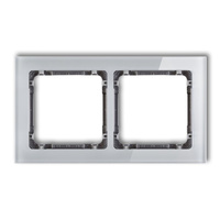 KARLIK DECO 15-11-DRS-2 Ramka uniwersalna podwójna - efekt szkła (ramka: szara; spód: grafitowy)