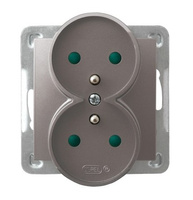 Ospel impresja GP-2YRZP/m/23 Gniazdo podwójne z/u przesłony torów moduł