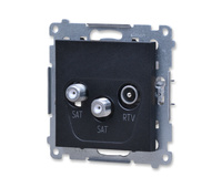 Kontakt Simon 55 task2.01/149 gniazdo antenowe satelitarne podwójne