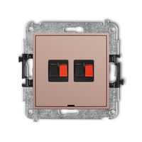 KARLIK ICON 62IGGBO-2 Mechanizm gniazda głośnikowego podwójnego, bez pola opisowego