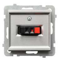 OSPEL SONATA GG-1R/m/38 Gniazdo głośnikowe pojedyncze srebro