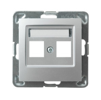 OSPEL IMPRESJA GPK-2Y/p/18 Obudowa gniazda podwójnego Keystone prosta