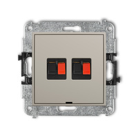 KARLIK ICON 60IGGBO-2 Mechanizm gniazda głośnikowego podwójnego, bez pola opisowego