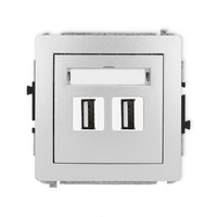 KARLIK DECO 7DGUSB-2  Gniazdo podwójne 2xUSB A-A 2.0