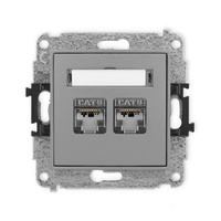 KARLIK MINI 27MGK-6 Gniazdo komputerowe podwójne 2xRJ45