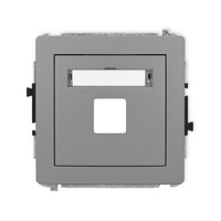 KARLIK DECO 27DGM-1P Gniazdo multimedialne pojedynczego bez modułu (standard Keystone)