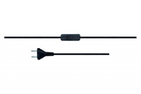 F-ELEKTRO F5.0034 Przewód przyłączniowy OMYp 2x0,75mm2 - z wył.-2m - czarny