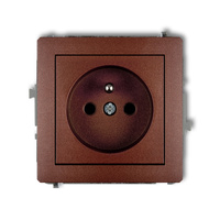 KARLIK DECO 9DGP-1zp  Gniazdo pojedyńcze  z uziemieniem 2P+Z (przesłony torów prądowych)