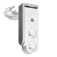 Listwa zasilająca biurkowa z ładowarką USB i sprężynowym zaciskiem mocującym