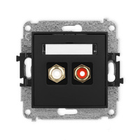 KARLIK ICON 12IGRCA-2  Gniazdo podwójne RCA (typu cinch - biały i czerwony