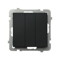 OSPEL SONATA ŁP-24R/m/33 Łącznik potrójny zwierny czarny