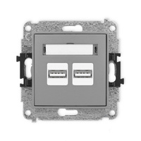 KARLIK ICON 27ICUSB-6  Ładowarka USB podwójna  2xUSB A