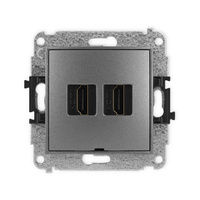 KARLIK ICON 11IHDMIBO-4  Gniazdo podwójne HDMI 2.0