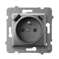 OSPEL ARIA GP-1UZPUSBAC/m/70 Gniazdo z/u uziemieniem, przesłony, ładowarka USB