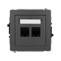 KARLIK DECO 28DGK-4  Gniazdo komputerowe podwójne 2xRJ45