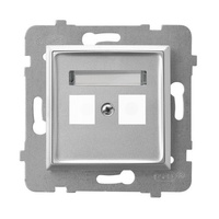Ospel aria GPK-2U/p/18 Obudowa gniazda podwójnego typu Keystone prosta