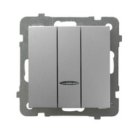 Ospel as ŁP-13GS/m/18 Łącznik potrójny z podświetleniem niebieskim