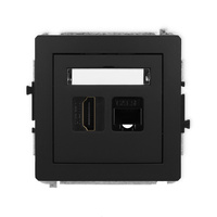KARLIK DECO 12DGHK  Gniazdo pojedyńcze  HDMI 2.0 + gniazda komp. poj. 1xRJ45