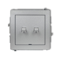 KARLIK DECO 7DWPUS-10.11 Łącznik jednobiegunowy ze schodowym w stylu amerykańskim (dwa klawisze bez piktogramów