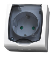 OSPEL MADERA GNH-1NSP/00/d Gniazdo pojedyncze IP schuko z przesłonami