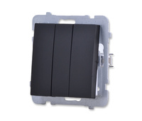 OSPEL AS ŁP-13G/m/33 Łącznik potrójny czarny metalik