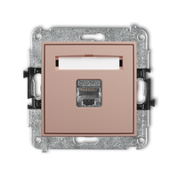KARLIK ICON 62IGK-1e Mechanizm gniazda komputerowego pojedynczego 1xRJ45, kat. 5e, ekranowany, 8-stykowy