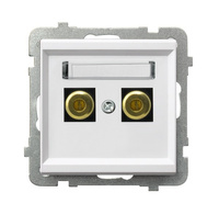 OSPEL SONATA GGN-1R/m/75 Gniazdo głośnikowe pojedyncze biały