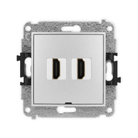 KARLIK MINI 7MHDMIBO-6 Mechanizm gniazda podwójnego HDMI 2.1, 8K, bez pola opisowego