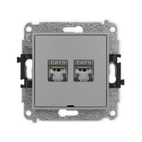 KARLIK MINI 27MGKBO-6 Gniazdo komputerowe podwójne 2xRJ45
