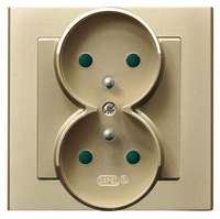 OSPEL SONATA GP-2RZP/39 Gniazdo podwójne z uziemieniem z przesłonami 