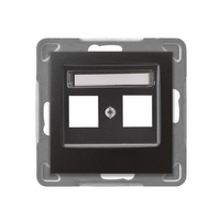 OSPEL IMPRESJA GPK-2Y/p/50 Obudowa gniazda podwójnego Keystone prosta