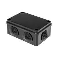 Puszka hermetyczna 120x80x50, 6 dławików, odporna na UV, czarna, IP65