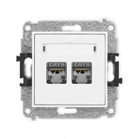 KARLIK MINI MGK-6  Gniazdo komputerowe podwójne 2xRJ45