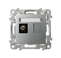 OSPEL SZAFIR GPE-1Z/m/18 Gniazdo ekwipotencjalne pojedyncze srebro