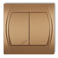 KARLIK LOGO 8LWP-10.1 Łącznik jednobiegunowy ze schodowym (wspólne zasilanie)