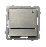 OSPEL SONATA STAL INOX ŁP-4RMS/m/37 Łącznik krzyżowy z podświetleniem niebieskim