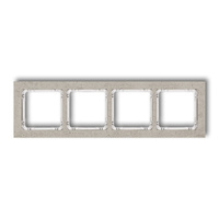 KARLIK DECO 27-0-DRB-4 Ramka uniwersalna poczwórna - beton (ramka: jasnoszara; spód: biały)
