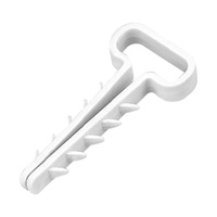 Uchwyt kablowy wbijany, przewód płaski 15x7mm, biały, 20 szt.