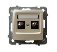 OSPEL KARO GPE-2S/m/42 Gniazdo ekwipotencjalne podwójne