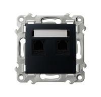 OSPEL SZAFIR GPT-2ZN/m/33 Gniazdo telefoniczne podwójne niezależne