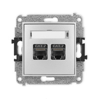 KARLIK MINI 7MGK-10 Gniazdo komputerowe podwójne 2xRJ45