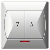 OSPEL AKCENT ŁP-7AS/00 Łącznik żaluzjowy, zwierny, podświetlany biały