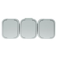 Gniazdo potrójne n/t 3x2P+Z, Schuko, bryzgoszczelne z klapką B2, IP54, NT-317 B2, biały