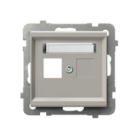 OSPEL SONATA GPK-1R/p/82 Obudowa gniazda pojedynczego typu Keystone prosta