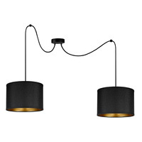 KYLO 2P E27, lampa wisząca, max. 2x60W, czarna