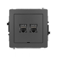 KARLIK DECO 28DGKBO-12 Gniazdo komputerowe podwójne 2xRJ45