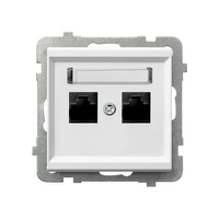 OSPEL SONATA GPK-2R/K6/m/75 Gniazdo komputerowe podwójne, kat. 6 MMC