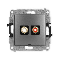 KARLIK ICON 11IGRCABO-2  Gniazdo podwójne RCA